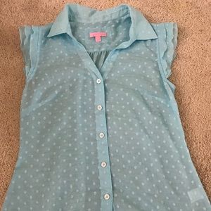 Lily Pulitzer Blue Short Sleeve Top